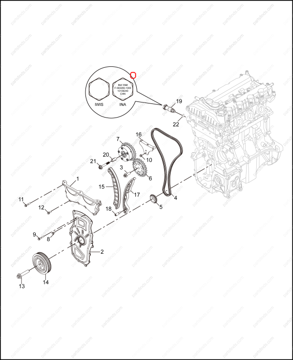 MG Timing Chain Tensioner OEM 10109240 FOR  MG350 MG3 MG5 MG3 Xross