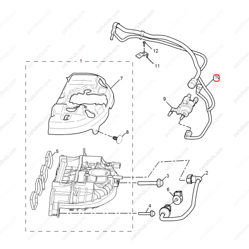 MG Activated carbon canister ventilation pipe OEM 10583798 FOR  MG6 MG5