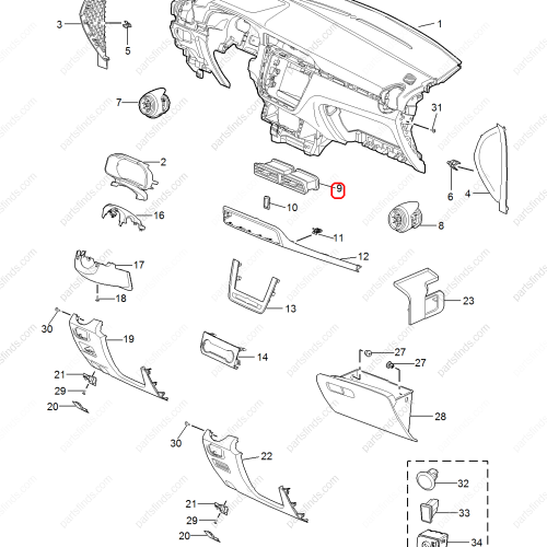 MG A/C Air Vent Grille OEM 10335679 FOR  MG ZS