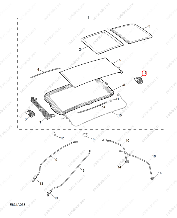 MG Sunroof motor OEM 10460023 FOR  MG HS