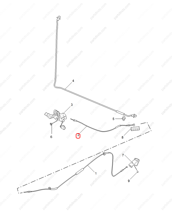 MG Hood Release Cable OEM 10325920 FOR MG ZS