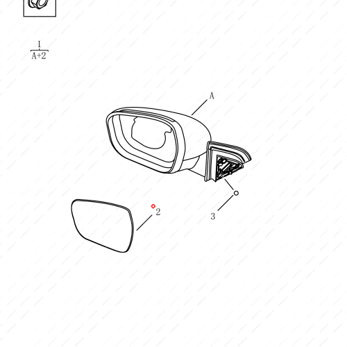 GEELY Reverse mirror glass OEM 6017005400 / 1018034086 FOR  Emgrand X7 Sport