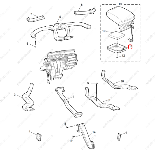 MG Air conditioning grille cover OEM 10962661 FOR  MG HS