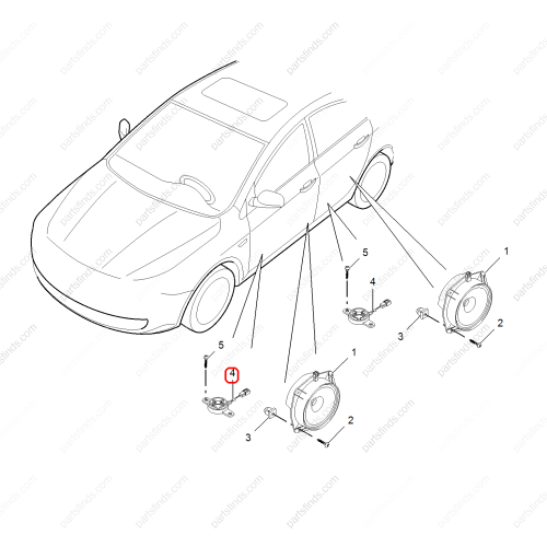 MG Speaker OEM 50019910 FOR  MG350 MG5