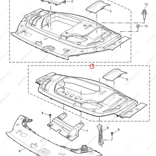 MG Engine upper trim panel OEM 11011600 FOR  MG HS