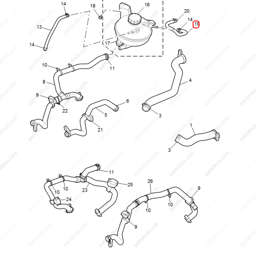 MG Overflow Hose OEM 10489028 FOR  MG HS