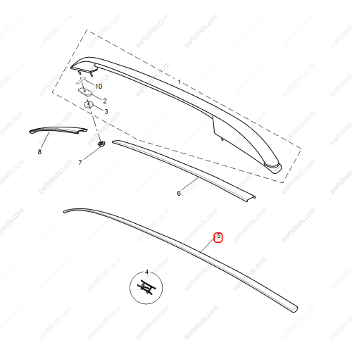 MG Roof trim strip OEM 10109557 FOR  MG GS