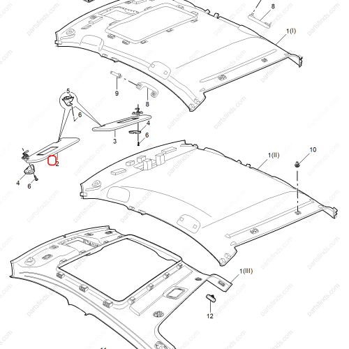 MG Sun visor OEM 10524505NBC FOR  MG HS MG GT