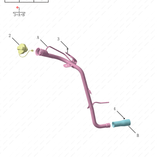 GEELY Fuel filling pipe OEM 2016520400 / 8890078545 FOR  Tugella