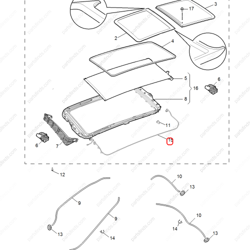 MG Sunroof wiring harness OEM 10262610 FOR  MG ZS RX5