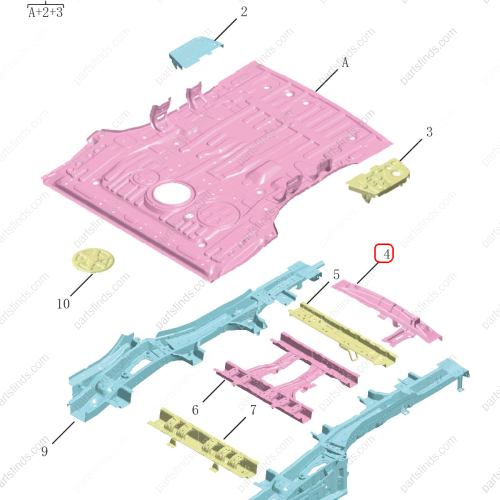 GEELY Floor beam OEM 5015107100C15 / 6600099352C15 FOR  OKAVANGO