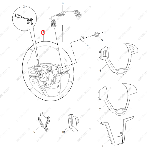 MG Steering wheel OEM 10044661 FOR  MG350