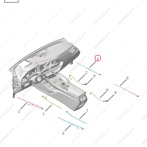 GEELY Ambient lighting OEM 7064005400 / 8889498988 FOR  Tugella