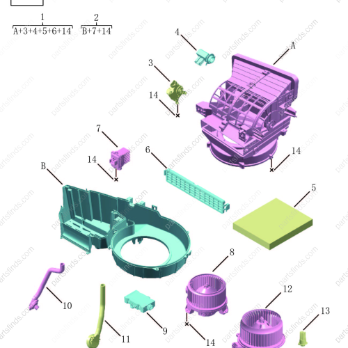 GEELY Blower housing OEM 8022024900 / 6600167011 FOR  OKAVANGO