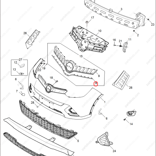 MG Front grille trim OEM 10141031 FOR  MG GS