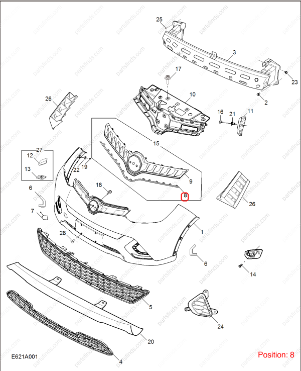 MG Front grille trim OEM 10141031 FOR MG GS