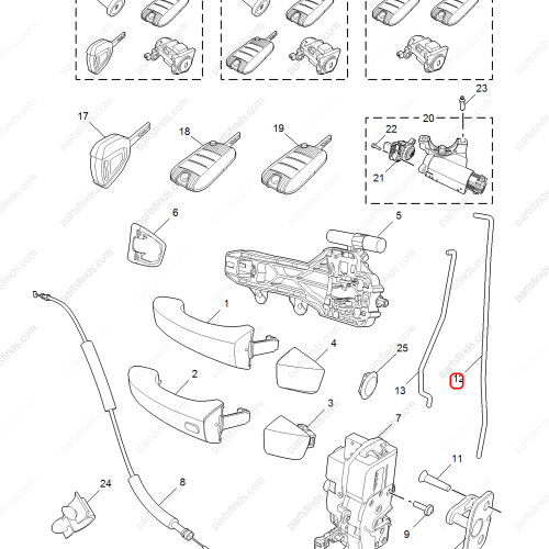 MG Door handle pull rod OEM 10172946 FOR  MG6