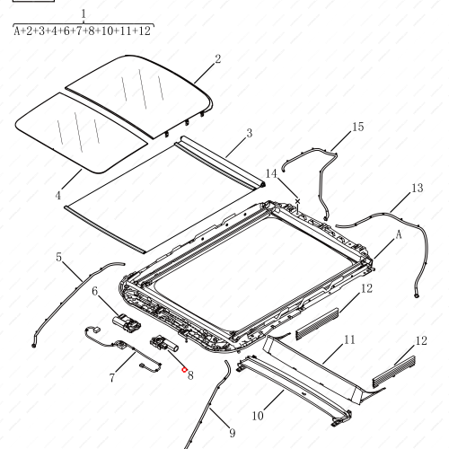 GEELY Sunroof motor OEM 5072549800 / 8890528456 FOR  Emgrand X7 Sport