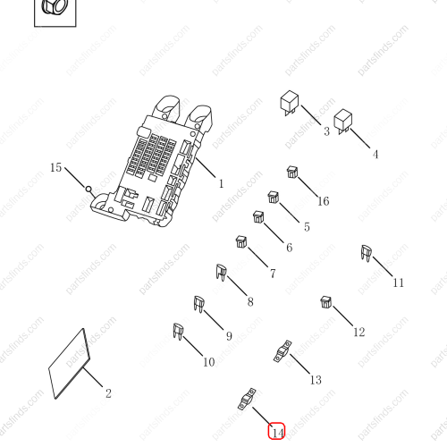 GEELY Fuses OEM 7075003300 / 1067030102 FOR  Emgrand GT