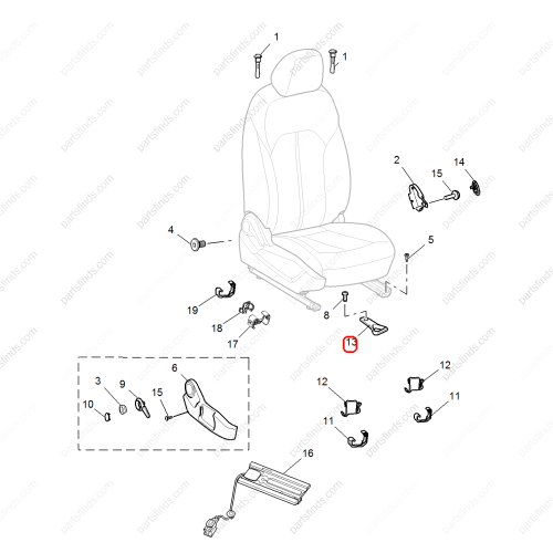 MG Seat adjustment handle OEM 10185667 FOR  MG6