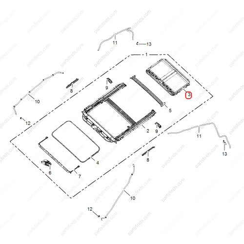 MG Sunroof sunshade OEM 50030234ESA FOR  MG350 MG5