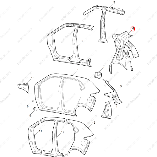 MG Fender Liner OEM 10278266 FOR  MG GS