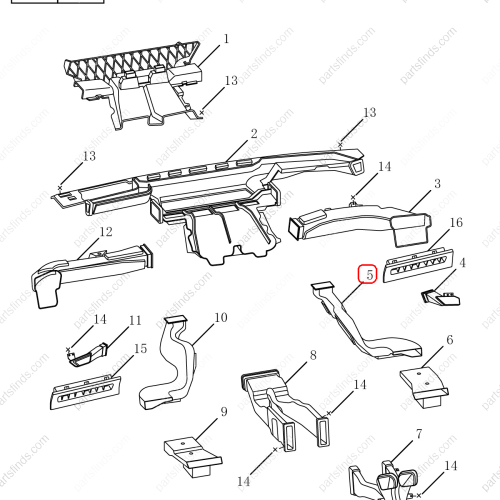 GEELY Air conditioning duct OEM 8028001400 / 1068030300 FOR  Emgrand GT