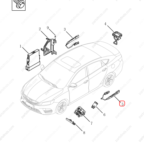 GEELY Remote receiver OEM 7092002600 / 1017025598 FOR  Emgrand X7 Sport