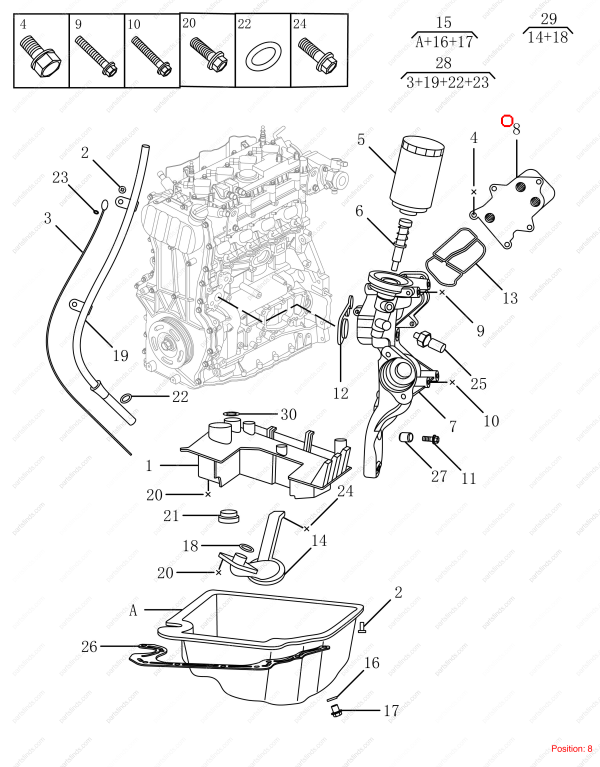 GEELY Oil cooler OEM 1056004400 / 1016053927 FOR OKAVANGO Emgrand X7 Sport