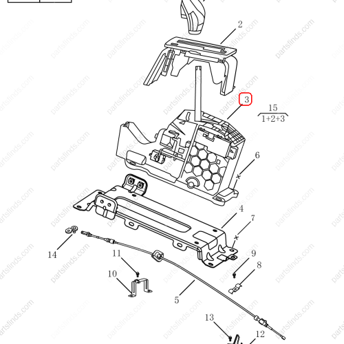 GEELY Shift lever assembly OEM 3041002700 / 1064030021 FOR  Emgrand GT