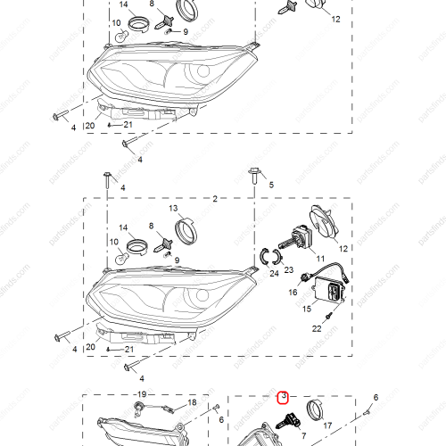 MG Fog lamp OEM 10173354 FOR  MG GS