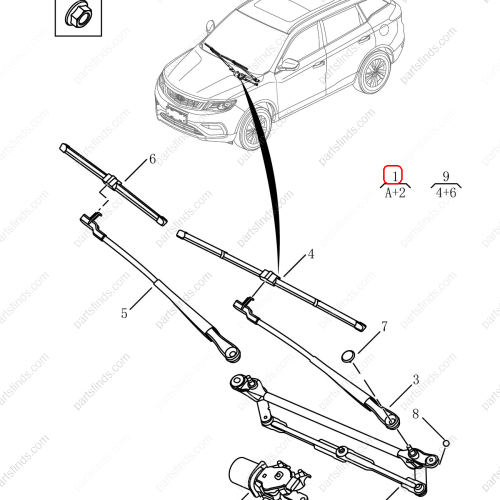 GEELY Wiper linkage motor assembly OEM 6020003600 / 1017025411 FOR  Emgrand X7 Sport