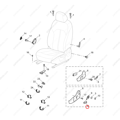 MG Seat adjustment handle OEM 10405311PXD FOR  MG6