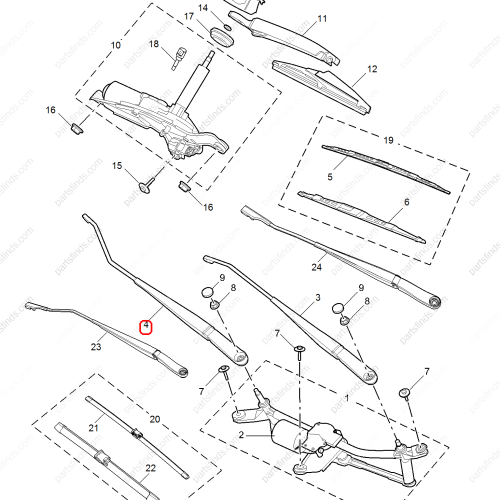 MG Wiper arm OEM 10341500 FOR  MG ZS