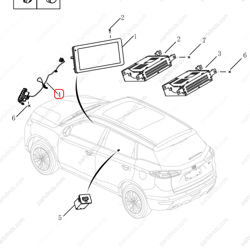 GEELY Navigation antenna OEM 7079003000 / 1017026977 FOR  Emgrand X7 Sport