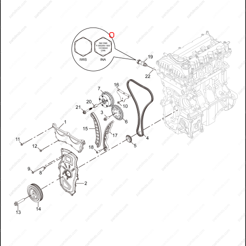 MG Timing Chain Tensioner OEM TSR200011 FOR  MG350 MG3 MG5 MG3 Xross