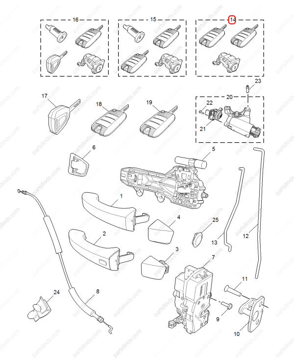 MG Full car lock OEM 10421987 FOR  MG ZS MG6