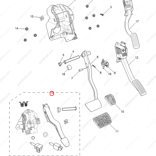 MG Clutch pedal OEM 10732874 FOR  MG5 MG GT