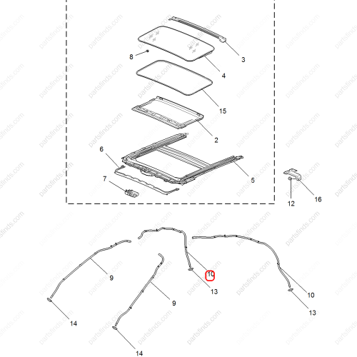 MG Sunroof drain pipe OEM 10244335 FOR  MG5