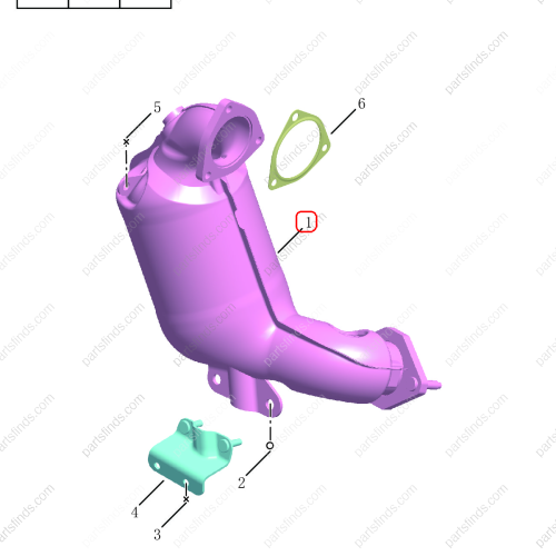 GEELY Three-way catalytic converter OEM 1116001064 FOR  Binrui