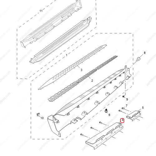 MG Footboard bracket OEM 10104000 FOR  MG GS