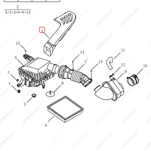 GEELY Air Intake Hose OEM 2032039900 / 1016013309 FOR  Binrui Emgrand