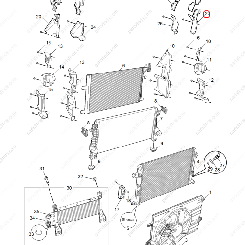 MG Radiator Air Duct OEM 10223708 FOR  MG6