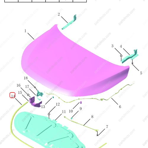 GEELY Hood rubber strip OEM 5032051700 / 6600171071 FOR  OKAVANGO