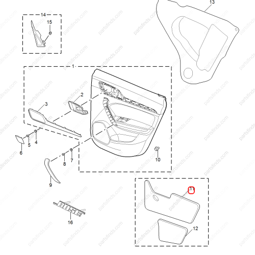 MG Door sound insulation pad OEM 10434981 FOR  MG6