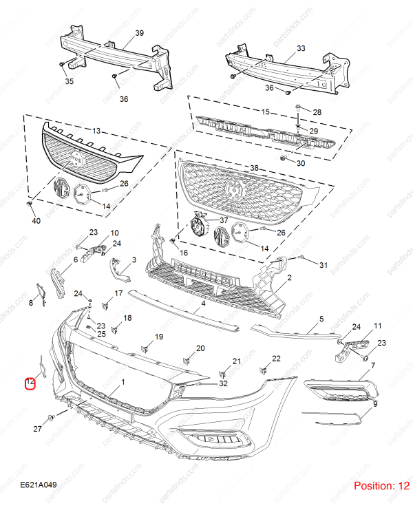 MG Towing Eye Cover OEM 10381070SPRP FOR MG6