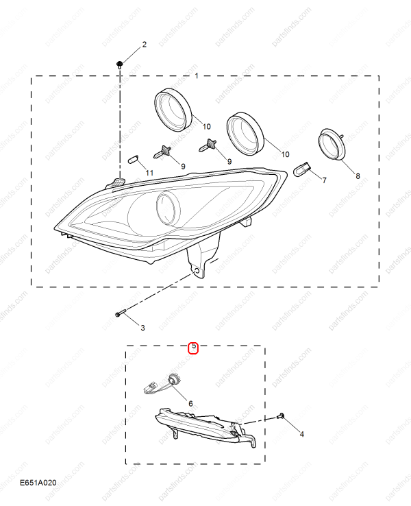 MG Front daytime running light OEM 10212275 FOR