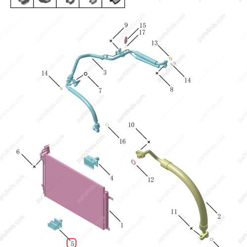 GEELY Condenser bracket OEM 8010564200 / 6600199936 FOR  Emgrand X7 Sport