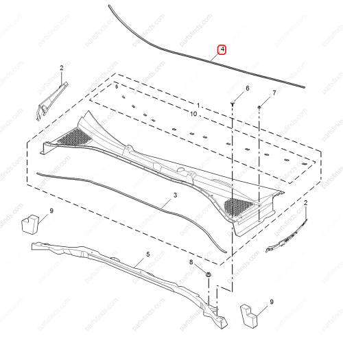 MG Rubber strip OEM 11048620 FOR  MG5 MG GT