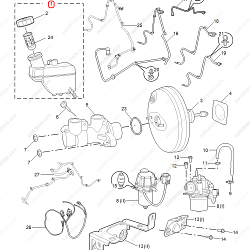 MG Brake fluid reservoir OEM 10329276 FOR  MG ZS